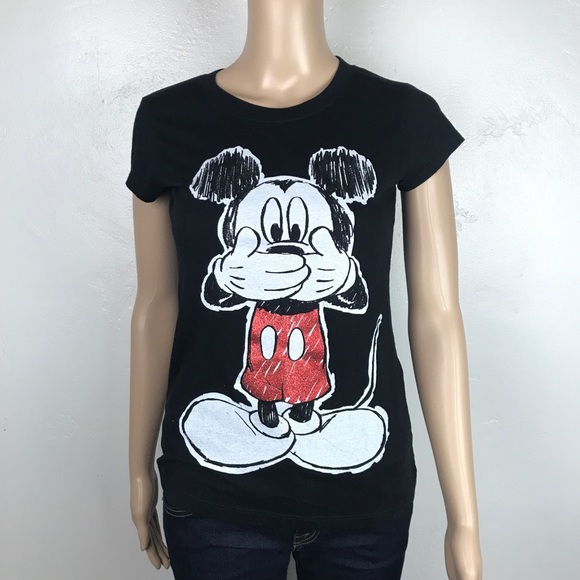 mickey mouse glitter shirt